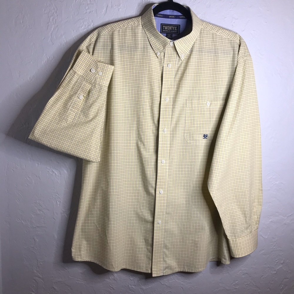 TwentyX 20X Wrangler Jean Co long sleeve button up casual shirt size XL